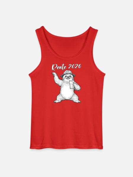 Sloth 2026 Sloth Retiree Lazy Colleague - Gildan Men’s Tank Top - red