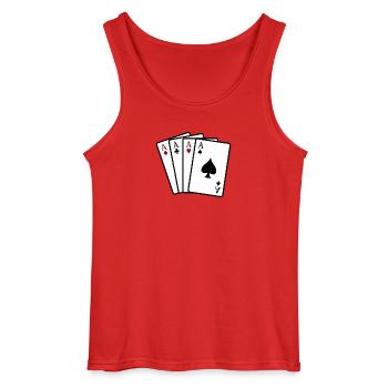 As à jouer aux cartes - Débardeur Gildan Homme - rouge - Devant - AI Model Male 185 dark (185cm)