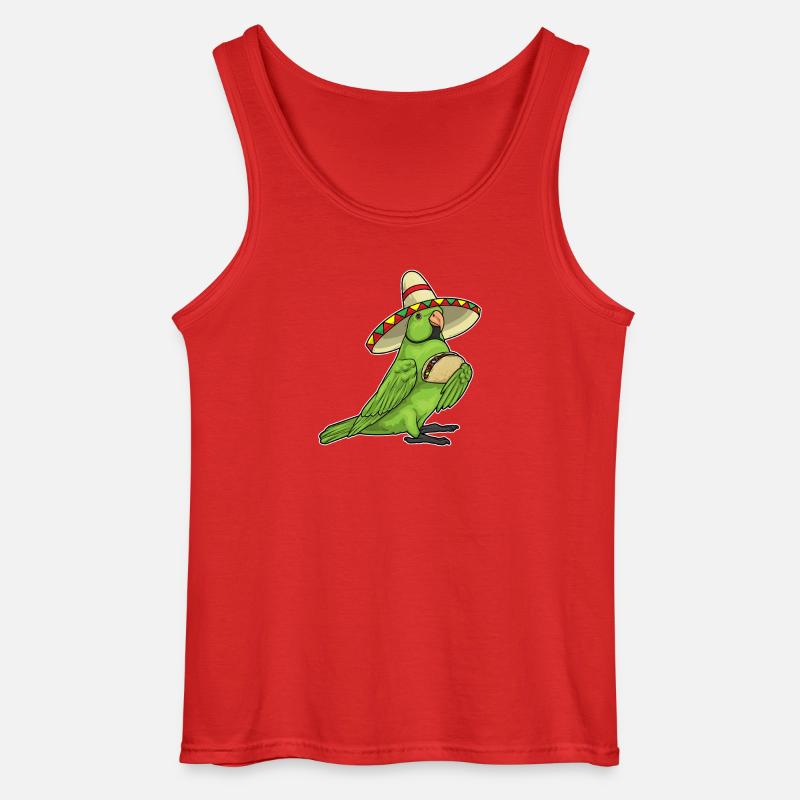 Papagei Taco - Gildan Männer Tank Top - Rot