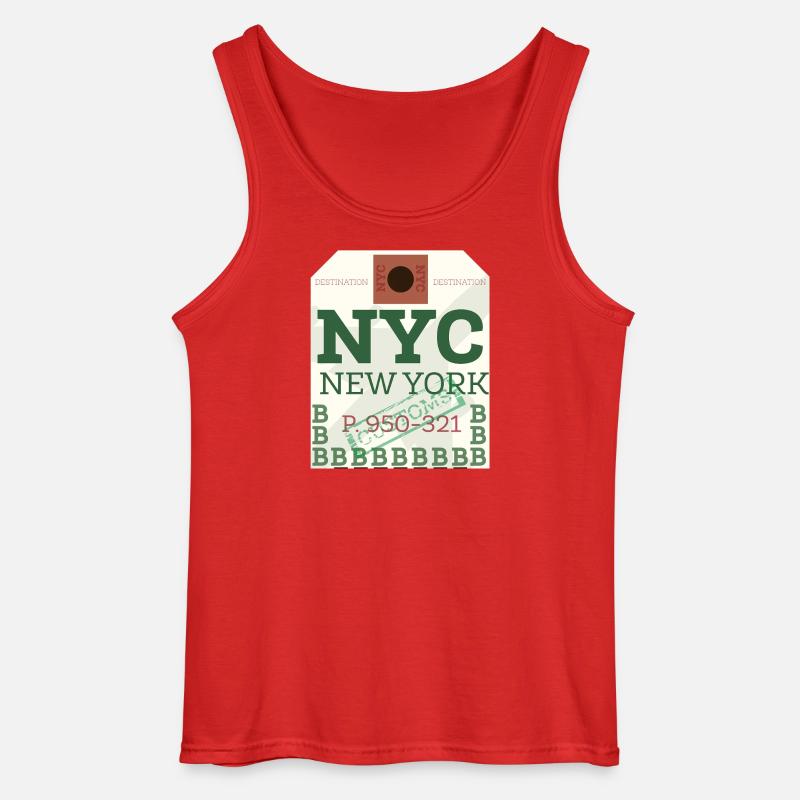 NYC Fetter Passstempel - Gildan Männer Tank Top - Rot