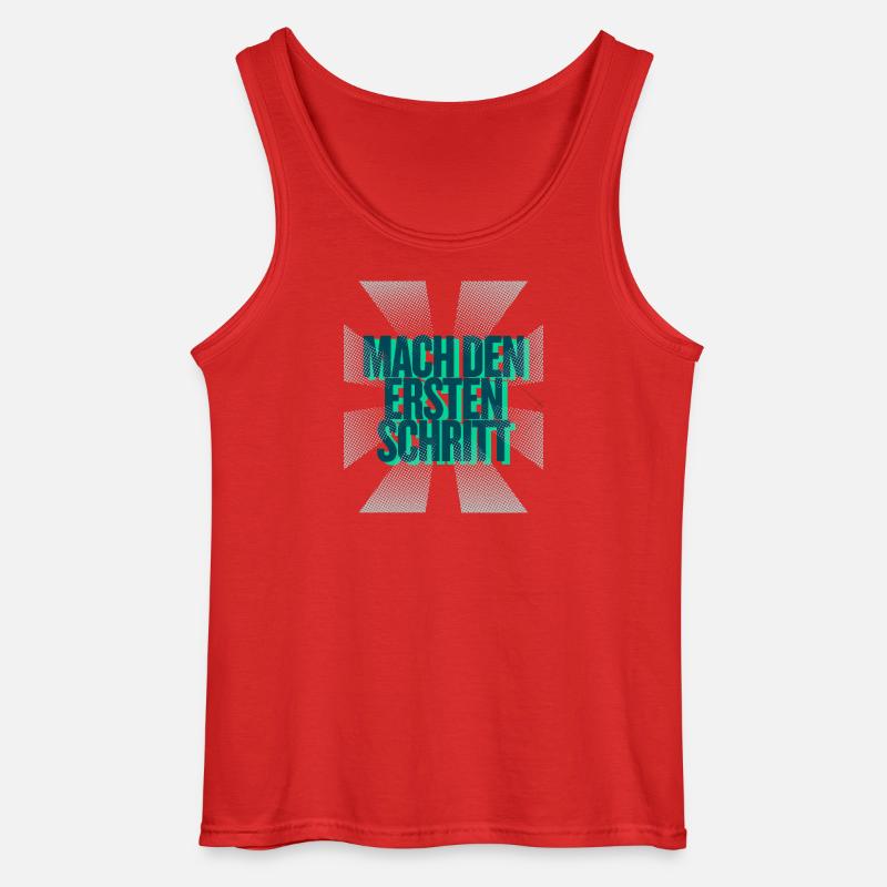 Mach den ersten Schritt – Mut Statement - Gildan Männer Tank Top - Rot