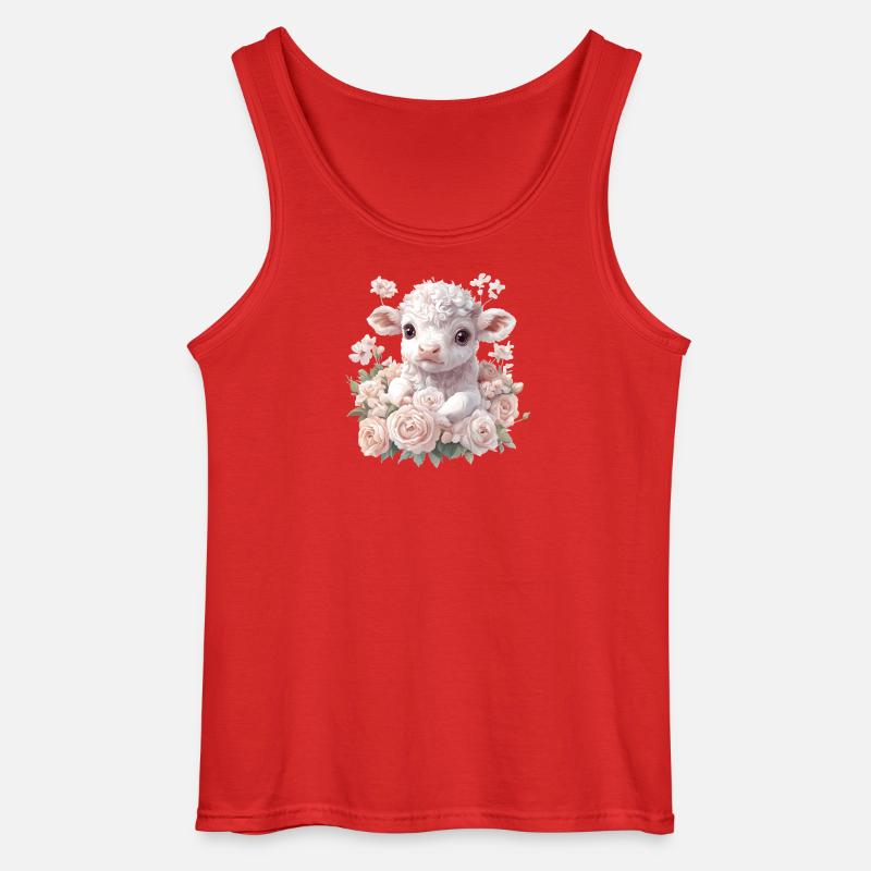 Zartes Lammchen mit Rosenkranz - Gildan Männer Tank Top - Rot