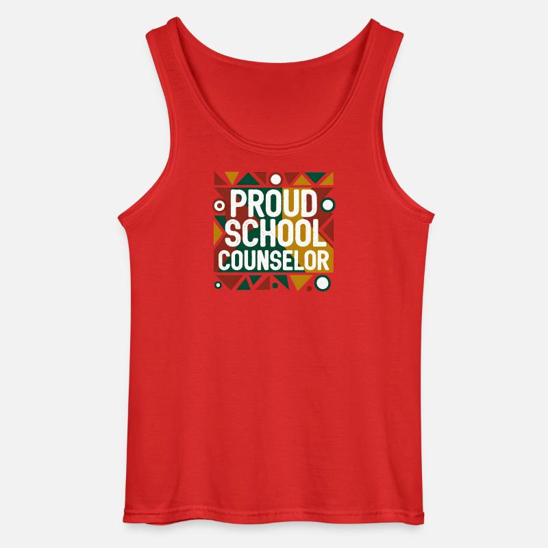 Stolzer Schulberater Geometrisch-Abstraktes Design - Gildan Männer Tank Top - Rot