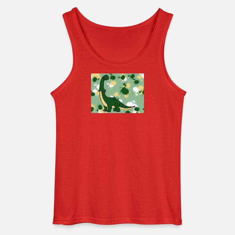 Brachiosaurus Dino - Gildan Männer Tank Top - Rot