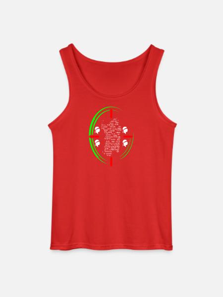 Quattro mori souvenir t-shirt Sardinia with map - Gildan Men’s Tank Top - red