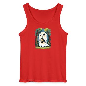 Laternengeist im nächtlichen Wald - Gildan Männer Tank Top - Rot - Vorne - AI Model Male 185 dark (185cm)