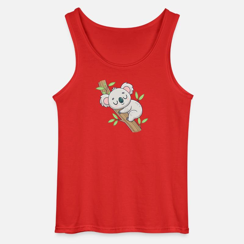 Schlafender Koala auf dem Ast - Gildan Männer Tank Top - Rot