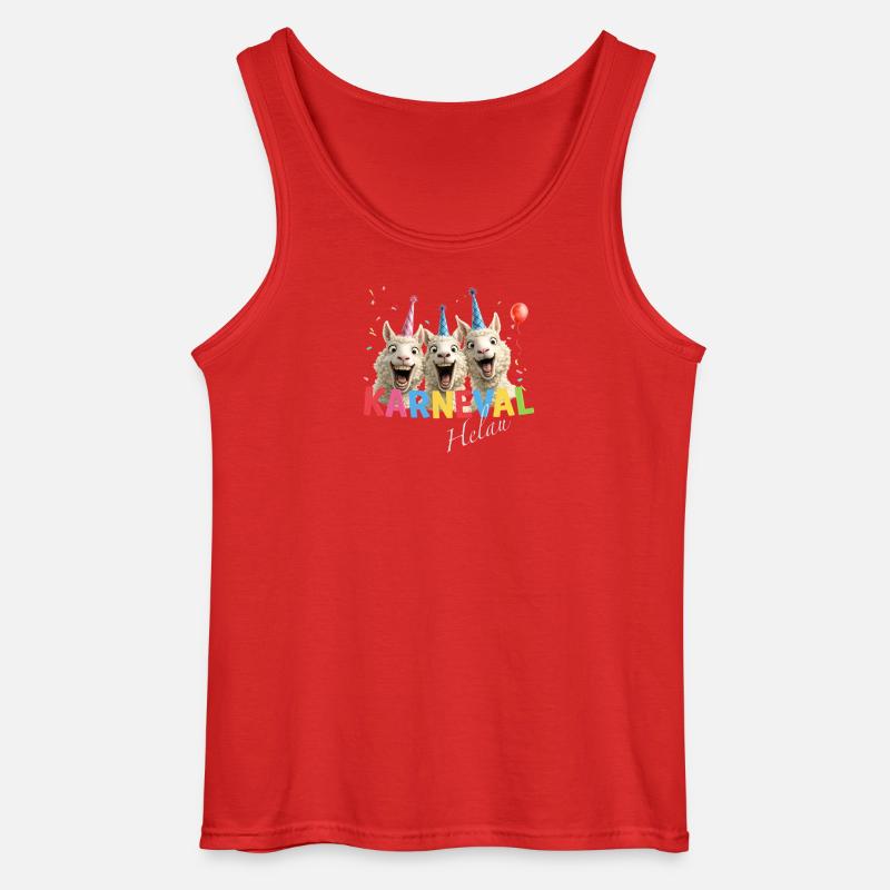 Karneval Schaf Helau - Gildan Männer Tank Top - Rot