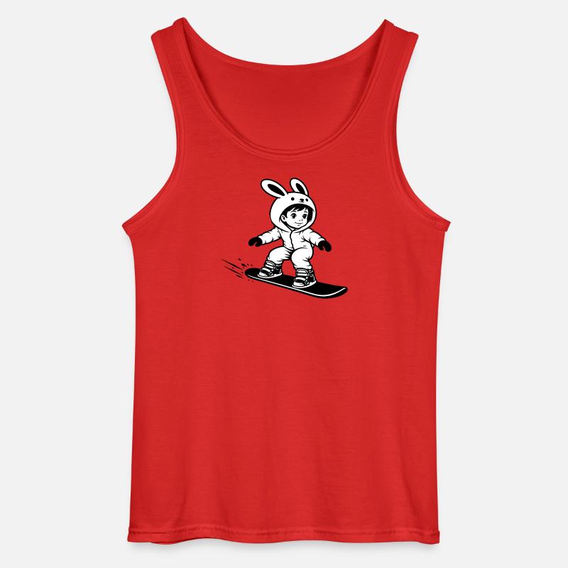 Snowboard Bunny - Gildan Männer Tank Top - Rot