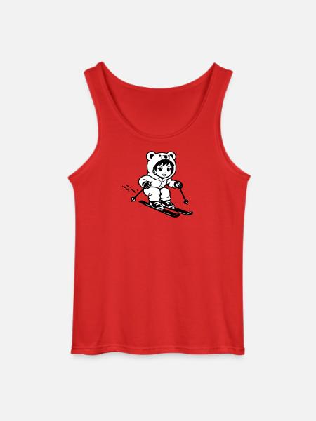 Ski Bears in Anime Style - Gildan Men’s Tank Top - red