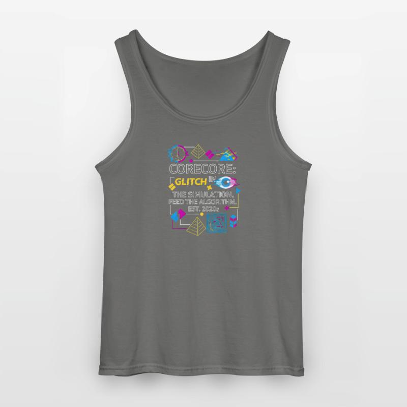 Corecore Glitch Simulation Algorithm Collage Gildan Men’s Tank Top