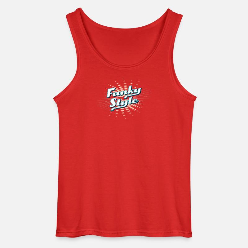 Funky Style Neon Explosion - Gildan Männer Tank Top - Rot