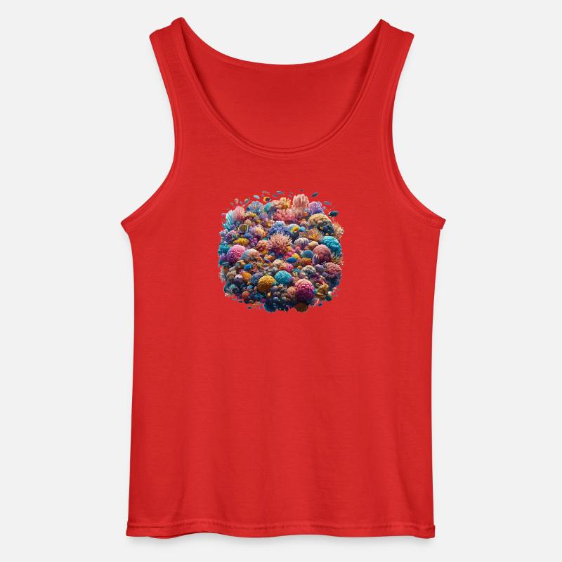 Korallenriff Farbmeer - Gildan Männer Tank Top - Rot