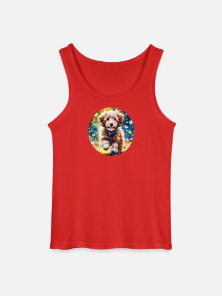 Aussiedoodle in the sunshine - Gildan Men’s Tank Top - red