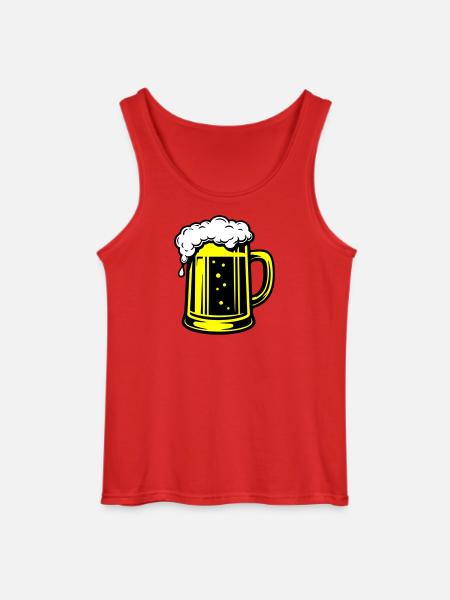 Beer Mug Symbol Beer - Gildan Men’s Tank Top - red
