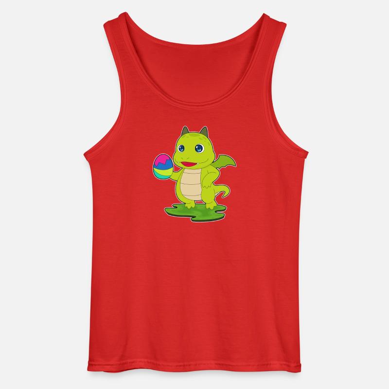 Dragon Easter Easter Egg - Gildan Men’s Tank Top - red