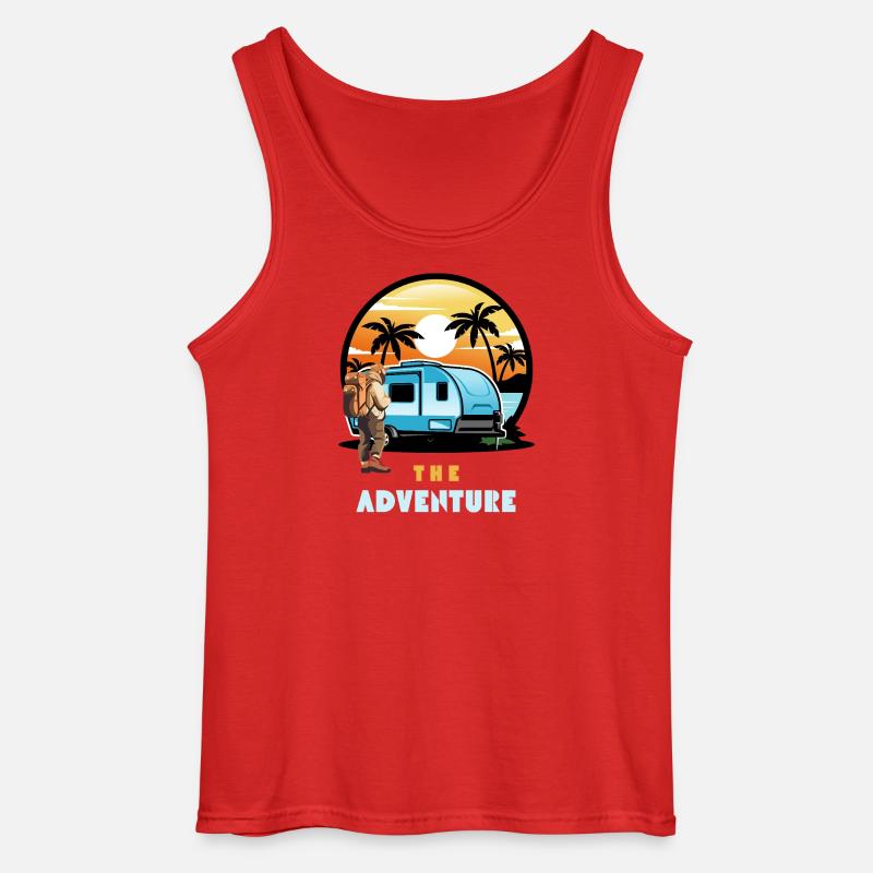 Die Abenteuerreise Caravan Sunset - Gildan Männer Tank Top - Rot
