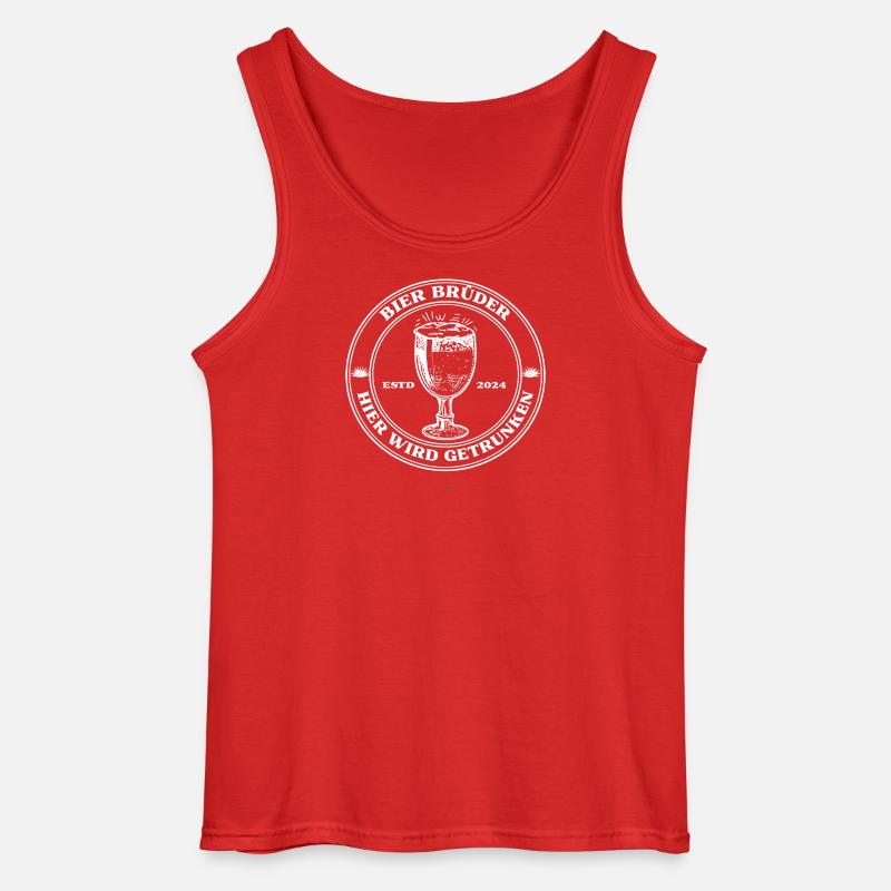 BierBrüder. Hier wird getrunken. - Gildan Männer Tank Top - Rot
