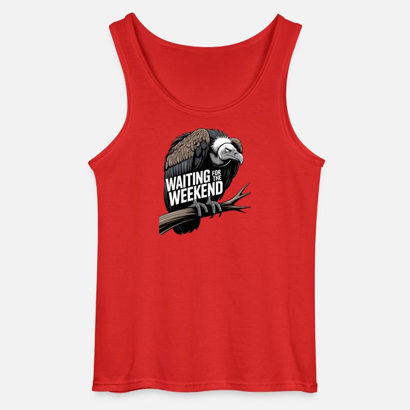 Warten auf das Wochenende - Gildan Männer Tank Top - Rot