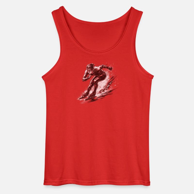 Hurtigløbere i fuld dynamik - Gildan tanktop til mænd - rød