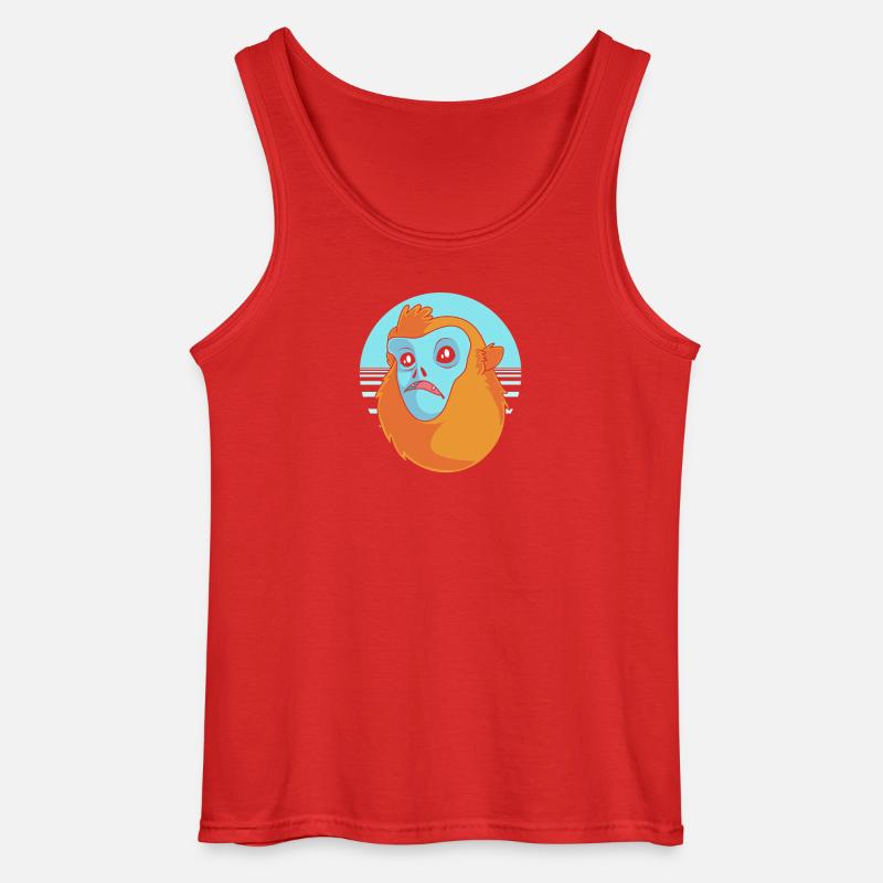 Stupsnasenaffe Affe Schimpanse - Gildan Männer Tank Top - Rot