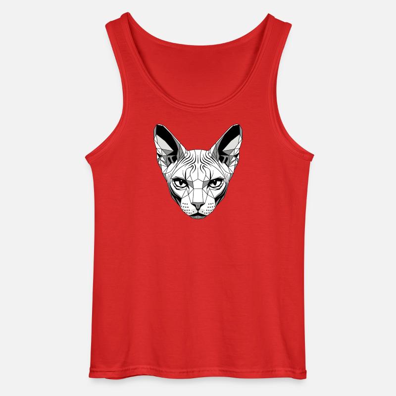 Sphynx Kat Sphynx Kat Canadisk Kat Sød Sfinx - Gildan tanktop til mænd - rød