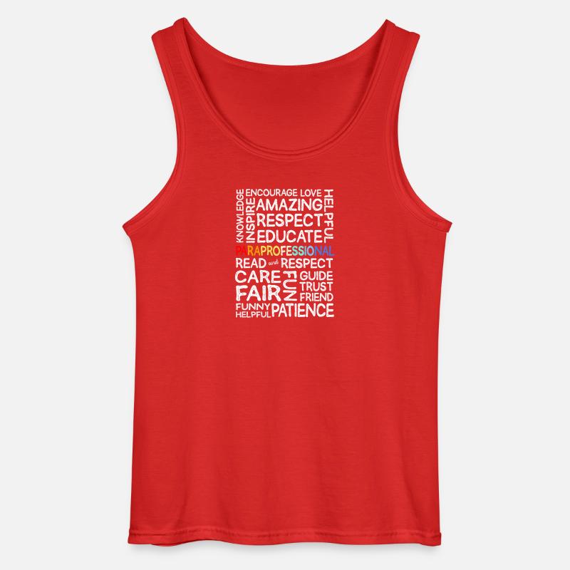 Paraprofessional Paraeducator Teacher Assistant - Gildan Men’s Tank Top - red