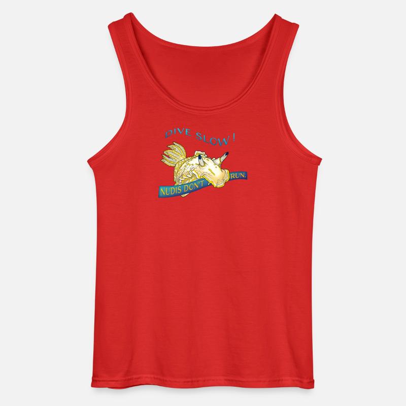 Nudis Don’t Run – Slow Down & Dive - Gildan Männer Tank Top - Rot