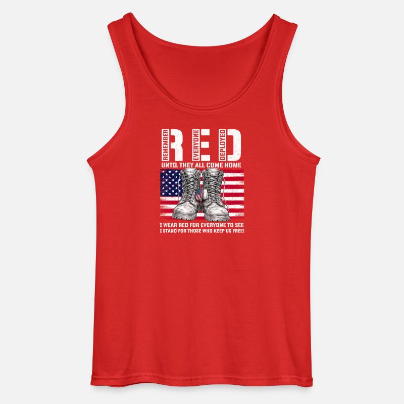 RED Friday Remember Everyone Deployed Home - Gildan Männer Tank Top - Rot