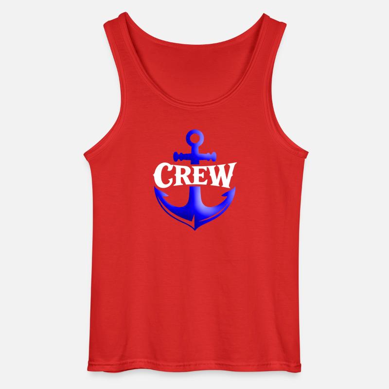 Anker Crew Nautik Logo - Gildan Männer Tank Top - Rot