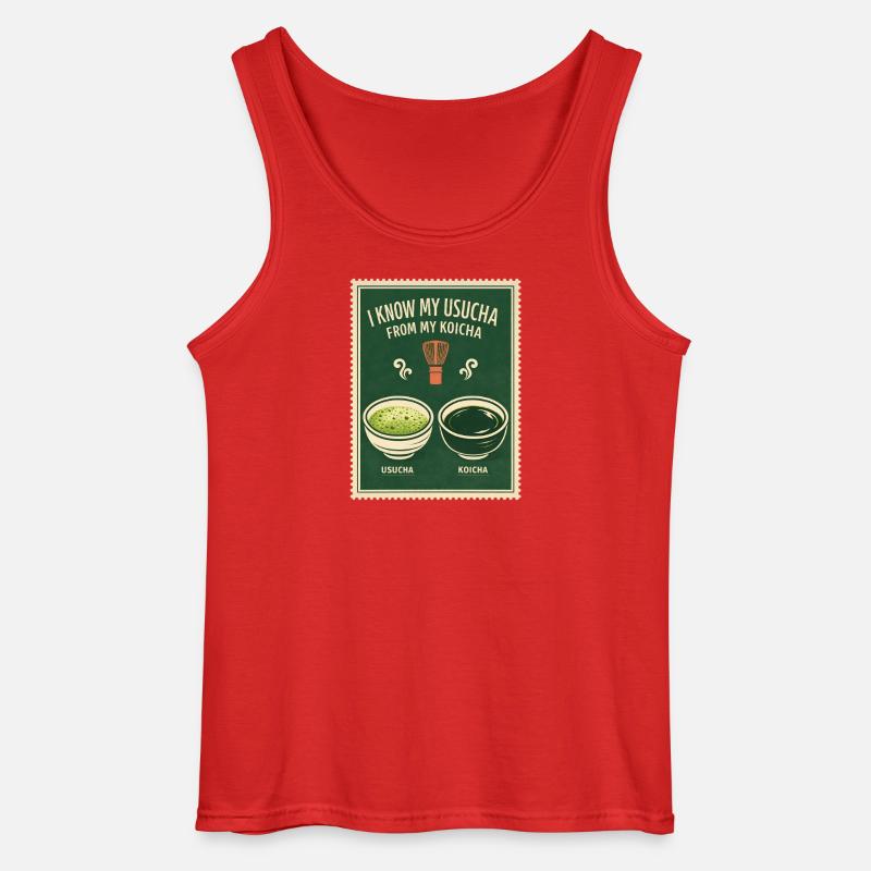 Usucha oder Koicha | Matcha Wissen - Gildan Männer Tank Top - Rot