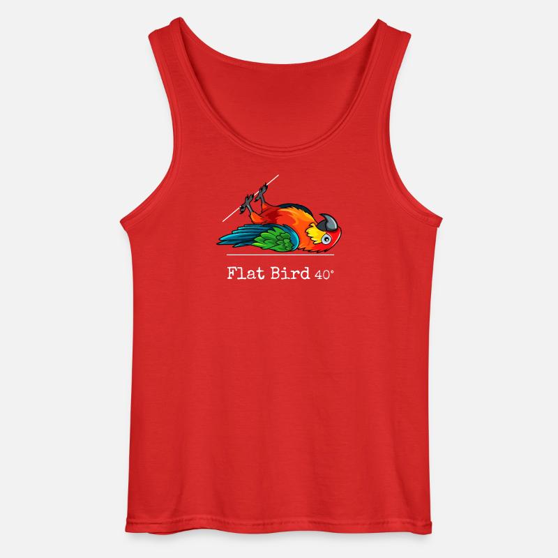Flat Bird at 40 degrees - Gildan Men’s Tank Top - red