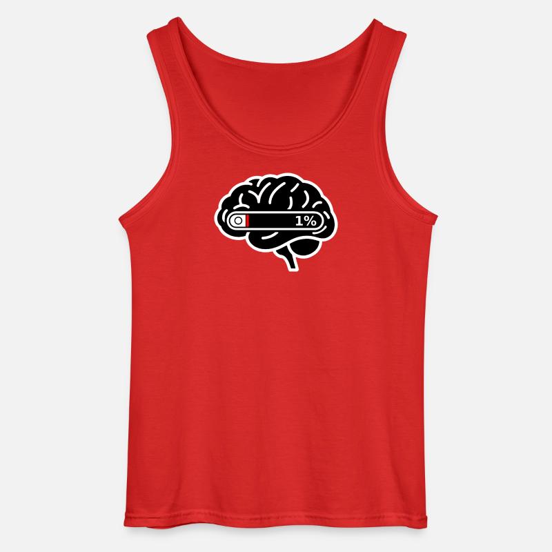 Brain_Loading_1 _Digital_Burnout - Gildan Men’s Tank Top - red