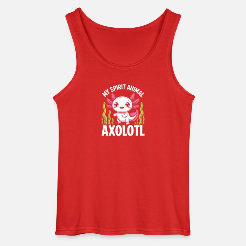 Mein Geist-Axolotl - Gildan Männer Tank Top - Rot