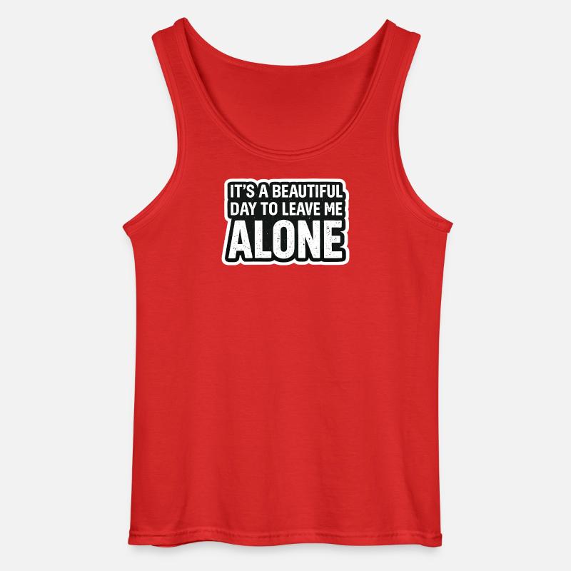 Ich Will Ruhe Lass Mich Allein - Gildan Männer Tank Top - Rot