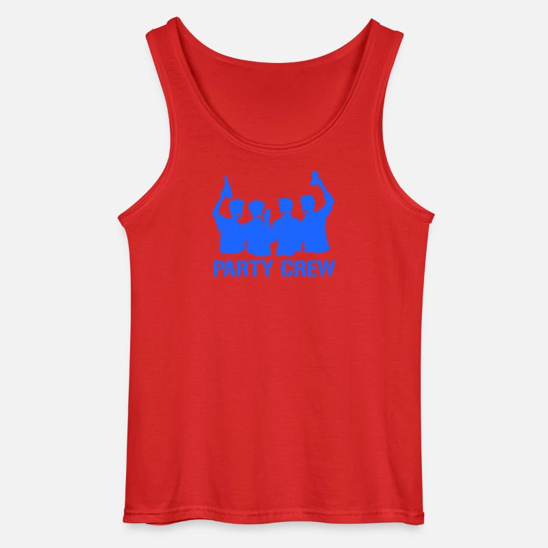 Party Crew Silhouette - Gildan Männer Tank Top - Rot
