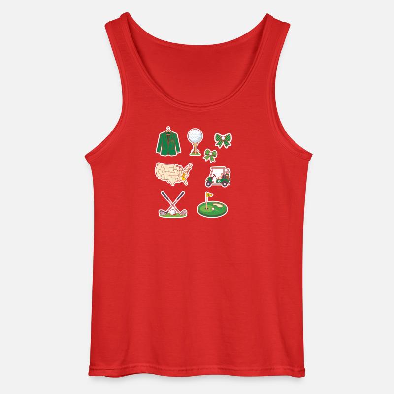 Golf-Universum Sticker-Set - Gildan Männer Tank Top - Rot