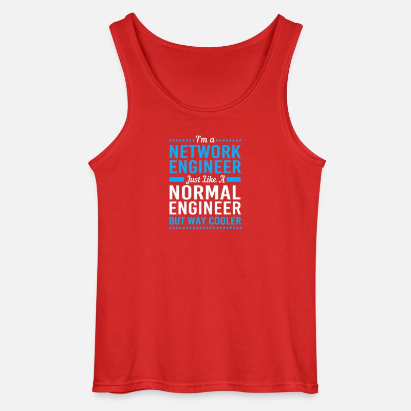 Network Computer Scientist Programmer Admin - Gildan Men’s Tank Top - red