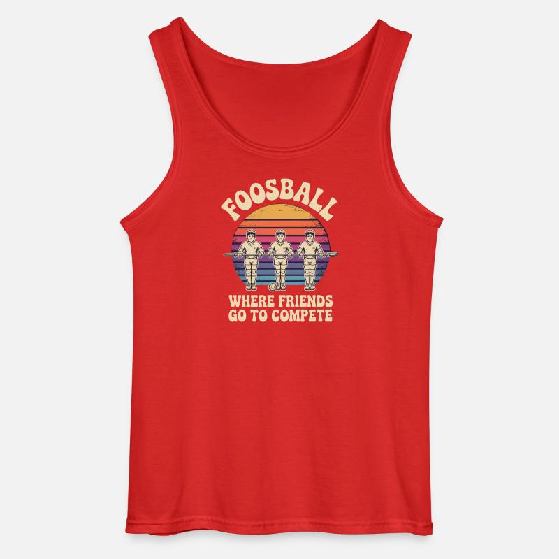 Tischfußball Evolution Lustiges Kickern Foosball - Gildan Männer Tank Top - Rot