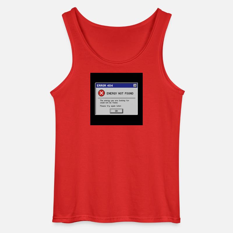 Error 404 Energy Not Found - Gildan Men’s Tank Top - red