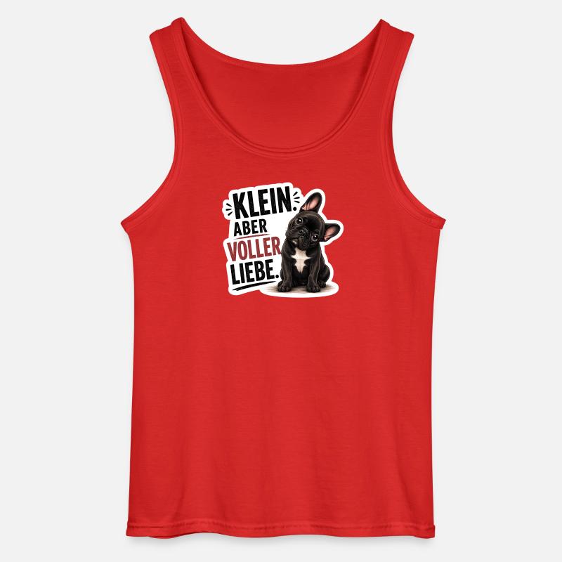 Frenchie Klein aber voller Liebe - Gildan Männer Tank Top - Rot