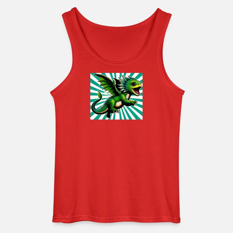 Drache - Gildan Männer Tank Top - Rot