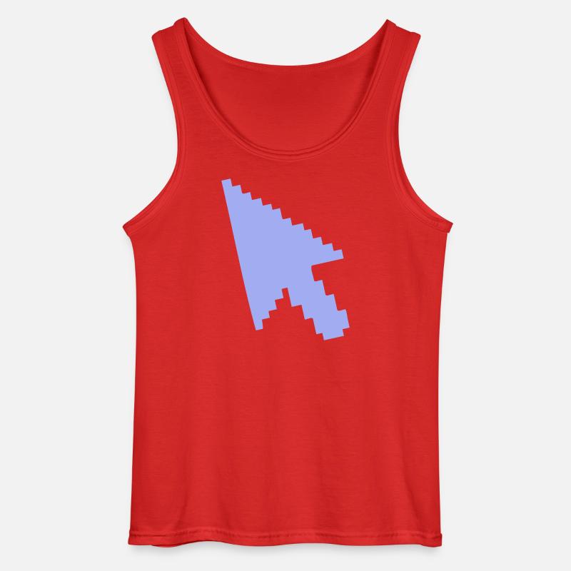 Pointer Mouse Silhouette - Gildan Men’s Tank Top - red