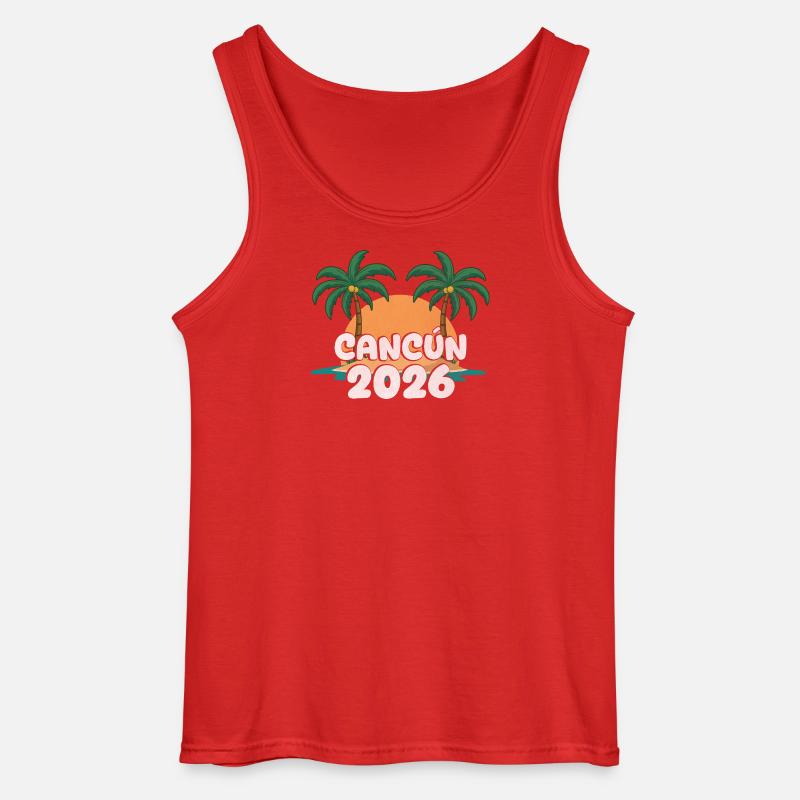 Cancun 2026 - Gildan Männer Tank Top - Rot
