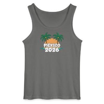 Mexiko 2026 - Gildan Männer Tank Top - Anthrazit - Vorne - AI Model Male 185 dark (185cm)