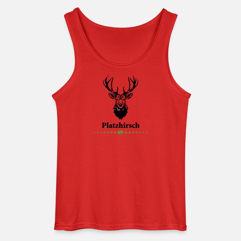 0-Platzhirsch - Gildan Männer Tank Top - Rot