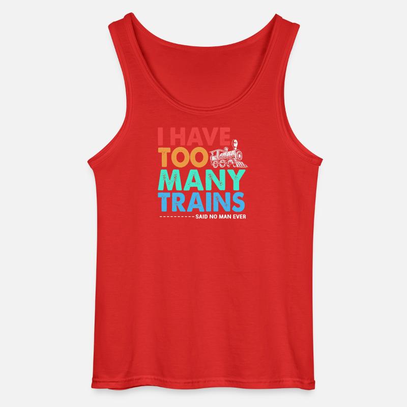 Modelleisenbahn Modellbau Modellbauer - Gildan Männer Tank Top - Rot