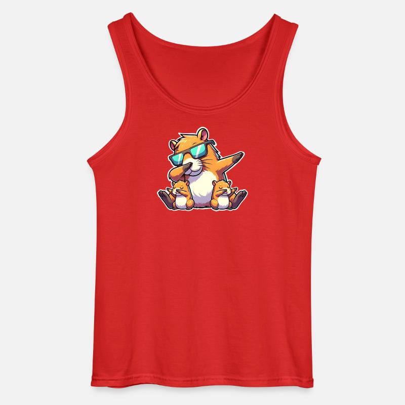 Capybara Papa - Gildan Männer Tank Top - Rot