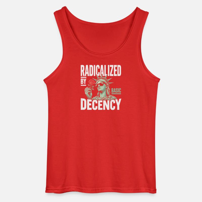 Radicalized by Decency Statue - Gildan Männer Tank Top - Rot