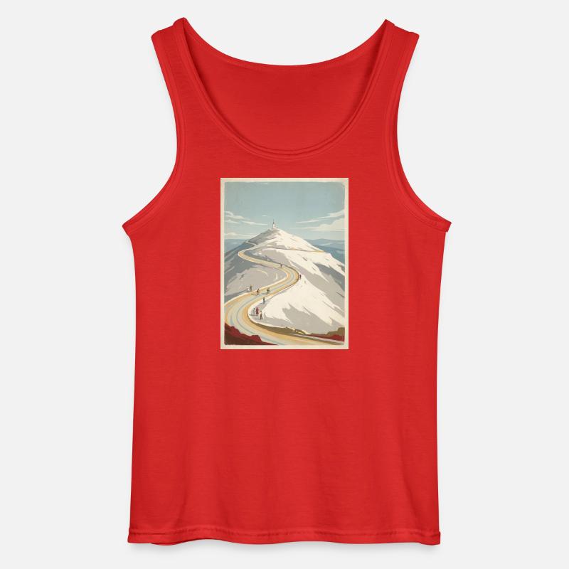 Ventoux Summit Road – Radfahrer-Erinnerung - Gildan Männer Tank Top - Rot